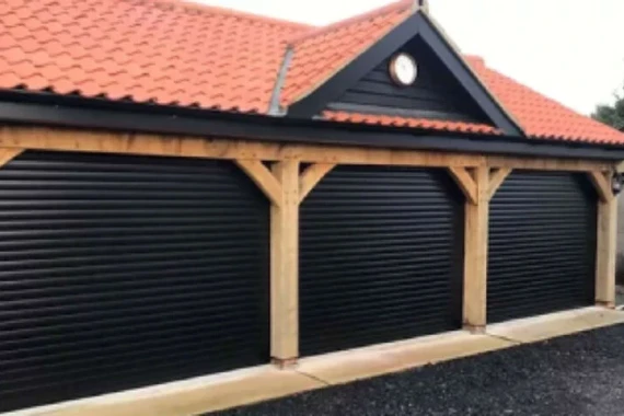 Roller garage door with remote control fitted in Halstead
